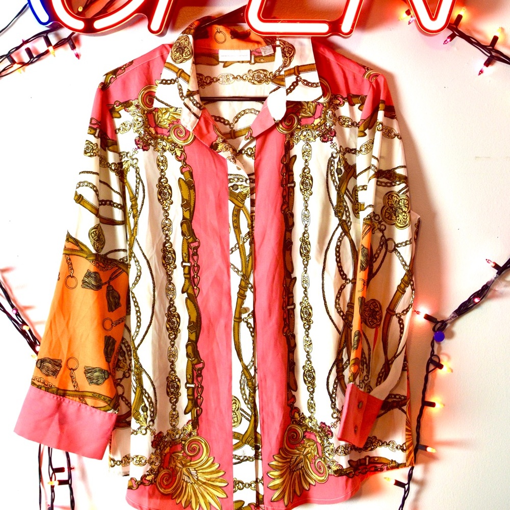 New York &Company [Versace-esque] Print Buttondown